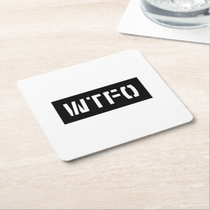 WTFO スクエアペーパーコースター