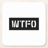 WTFO スクエアペーパーコースター (正面)
