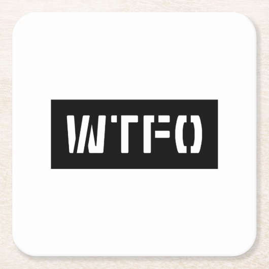 WTFO スクエアペーパーコースター (正面)