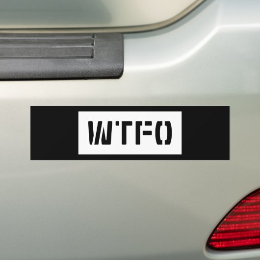 WTFO バンパーステッカー (車上)