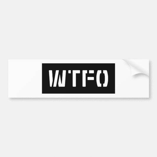 WTFO バンパーステッカー (正面)