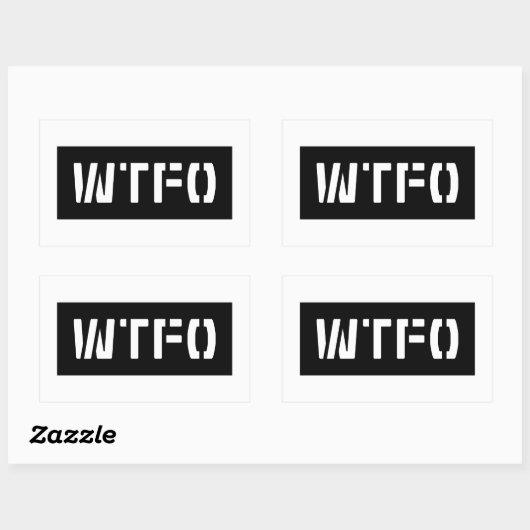 WTFO 長方形シール (シート)