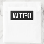 WTFO 長方形シール (バッグ)