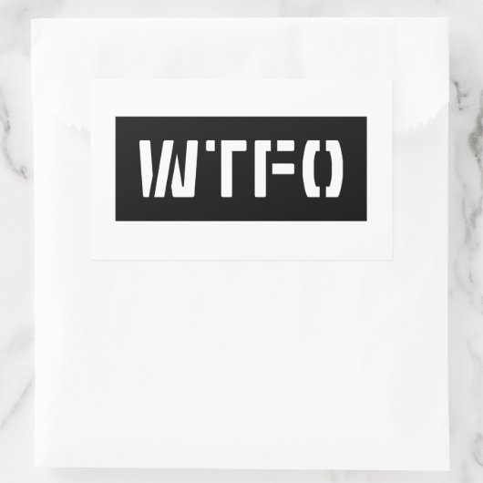 WTFO 長方形シール (バッグ)