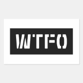 WTFO 長方形シール (正面)