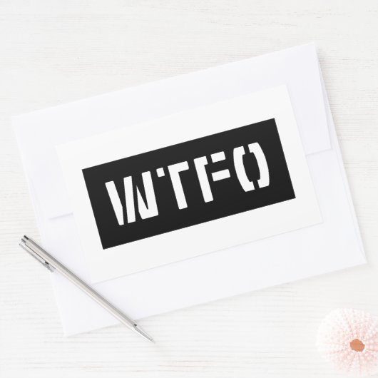 WTFO 長方形シール (封筒)