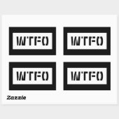 WTFO 長方形シール (シート)