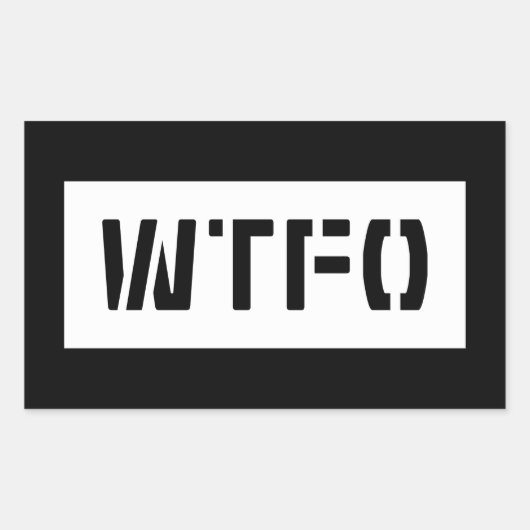 WTFO 長方形シール (正面)