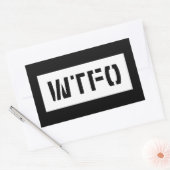 WTFO 長方形シール (封筒)