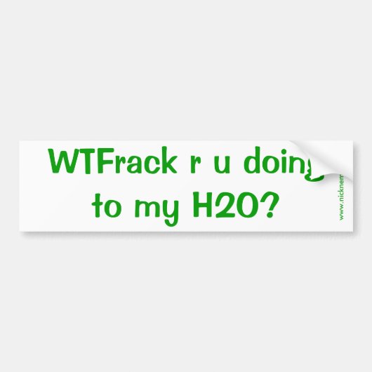 WTFrackはしているですか。 バンパーステッカー (正面)