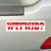 WTFWJDか。 バンパーステッカー (車上)