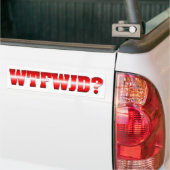 WTFWJDか。 バンパーステッカー (トラック上)