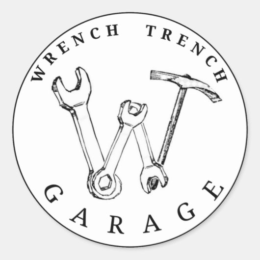 WTGホワイトステッカー ラウンドシール (正面)