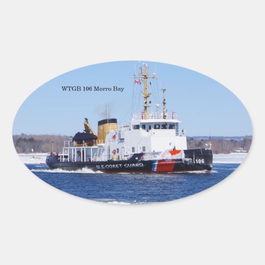 WTGB 106 Morro Bayシール 楕円形シール (正面)