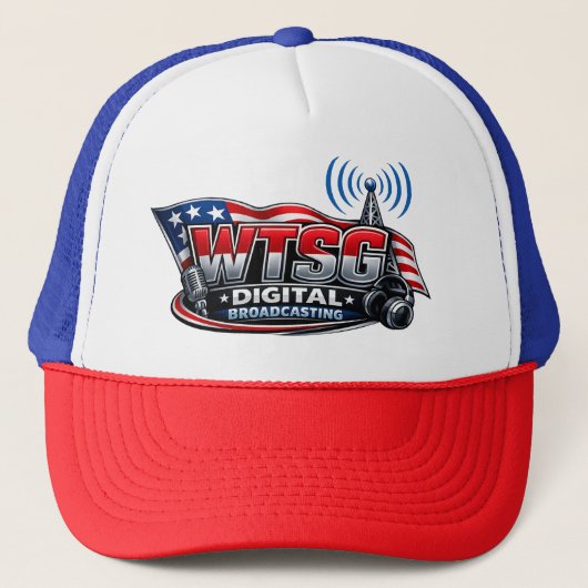 WTSG Digital Broadcasting Logo Trucker Hat キャップ (正面)