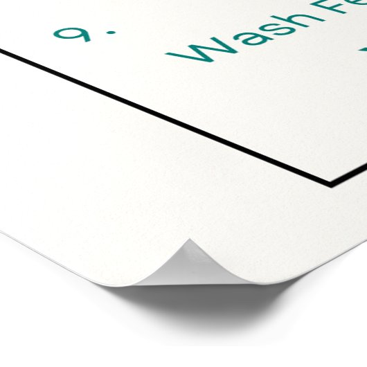 Wuduステップス子供へポスターイスラムのアブリューション図 ポスター (角)