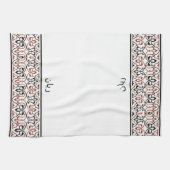 Wudu White Red Pattern Personalized Wudhu Towel キッチンタオル (横)