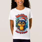 Wuffooのモリー メリークリスマス かわいい3D ホリデー Tシャツ (正面)