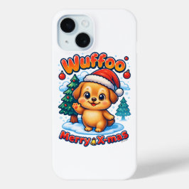 Wuffooルーニー メリークリスマス かわいい3Dホリデー iPhone 15ケース