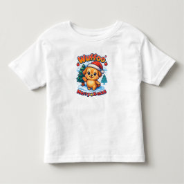 Wuffooルーニー メリークリスマス かわいい3D ホリデー トドラーTシャツ