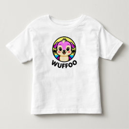 Wuffoo+アドベンチャーズ かわいい+かわいい+子犬+アニメーション+ロゴ トドラーTシャツ