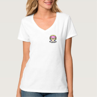 Wuffoo+アドベンチャーズ かわいい+かわいい+子犬+アニメーション+ロゴ tシャツ