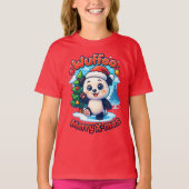 Wuffoo ポッピー メリークリスマス かわいい 3D ホリデー Tシャツ (正面)