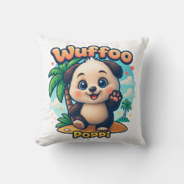 Wuffoo ポッピ かわいい 子犬 トロピカル アイランド クッション