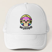 Wuffoo Adventures Cute Kawaii Puppy animation logo キャップ (正面)