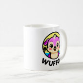 Wuffoo Adventures Cute Kawaii Puppy animation logo コーヒーマグカップ (正面右)