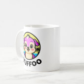 Wuffoo Adventures Cute Kawaii Puppy animation logo コーヒーマグカップ (正面左)