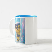 Wuffoo Molli Cute Kawaii Puppy Ice cave  ツートーンマグカップ (正面左)