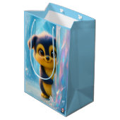 Wuffoo Molli Cute Kawaii Puppy Ice cave ミディアムペーパーバッグ (裏面アングル)