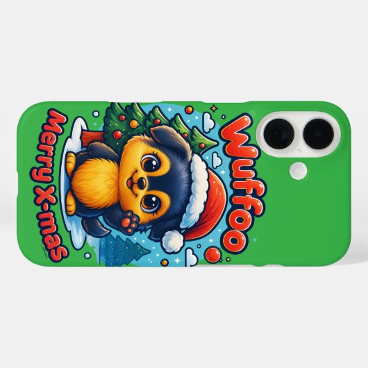 Wuffoo Molli Merry X-mas Kawaii 3D Holiday Case-Mate iPhoneケース (裏面 (横))