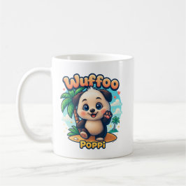 Wuffoo Poppi Cute Kawaii Puppy Tropical Island コーヒーマグカップ