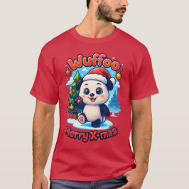 Wuffoo Poppi Merry X-mas Kawaii 3D Holiday Tシャツ