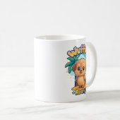 Wuffoo Roony Cute Kawaii Puppy Tropical Island コーヒーマグカップ (正面右)