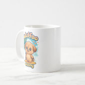 Wuffoo Roony Cute Kawaii Puppy Tropical Island コーヒーマグカップ (正面左)