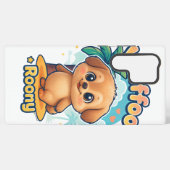 Wuffoo Roony Cute Kawaii Puppy Tropical Island  Samsung Galaxyケース (裏面横)