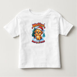 Wuffoo Roony Merry X-mas Kawaii 3D Holiday トドラーTシャツ