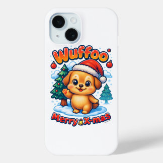 Wuffoo Roony Merry X-mas Kawaii 3D Holiday iPhone 15ケース