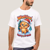 Wuffoo Roony Merry X-mas Kawaii 3D Holiday Tシャツ (正面)