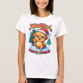 Wuffoo Roony Merry X-mas Kawaii 3D Holiday Tシャツ (正面)
