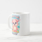 Wuffoo Shelly Kawaii Puppy Tropical Island コーヒーマグカップ (正面左)