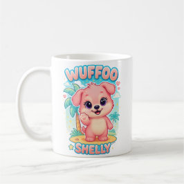 Wuffoo Shelly Kawaii Puppy Tropical Island コーヒーマグカップ