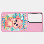 Wuffoo Shelly Kawaii Puppy Tropical Island Samsung Galaxyケース (左側面)
