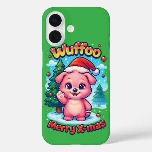 Wuffoo Shelly Merry X-mas Kawaii 3D Holiday Case-Mate iPhoneケース (裏面)