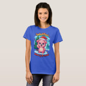 Wuffoo Shelly Merry X-mas Kawaii 3D Holiday Tシャツ (正面フル)