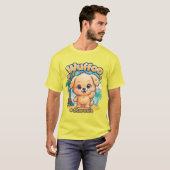 Wuffoo Starssie かわいいパピー トロピカルアイランドTシャツ Tシャツ (正面フル)
