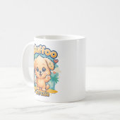 Wuffoo Starssie Kawaii Puppy Tropical Island コーヒーマグカップ (正面左)